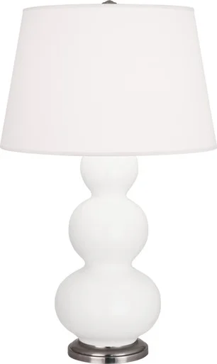 Triple Gourd One Light Table Lamp in Matte Lily Glazed Ceramic w/Antique Silvered (165|MLY42)