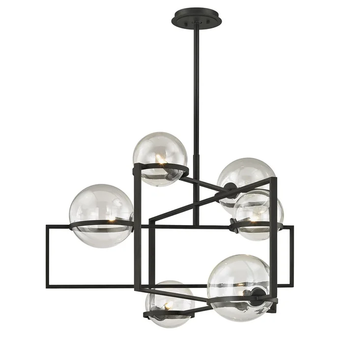 Troy Elliot 6-LT Pendant – Textured Black – F6226