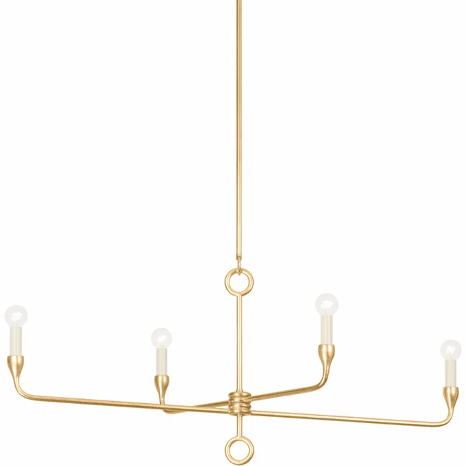 Troy F9544-VGL Orson Modern Vintage Gold Leaf Island Lighting