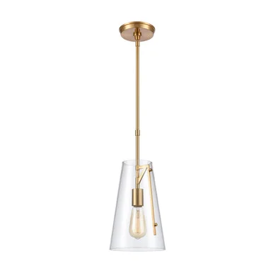 Trustle One Light Mini Pendant in Satin Brass (45|82145/1)