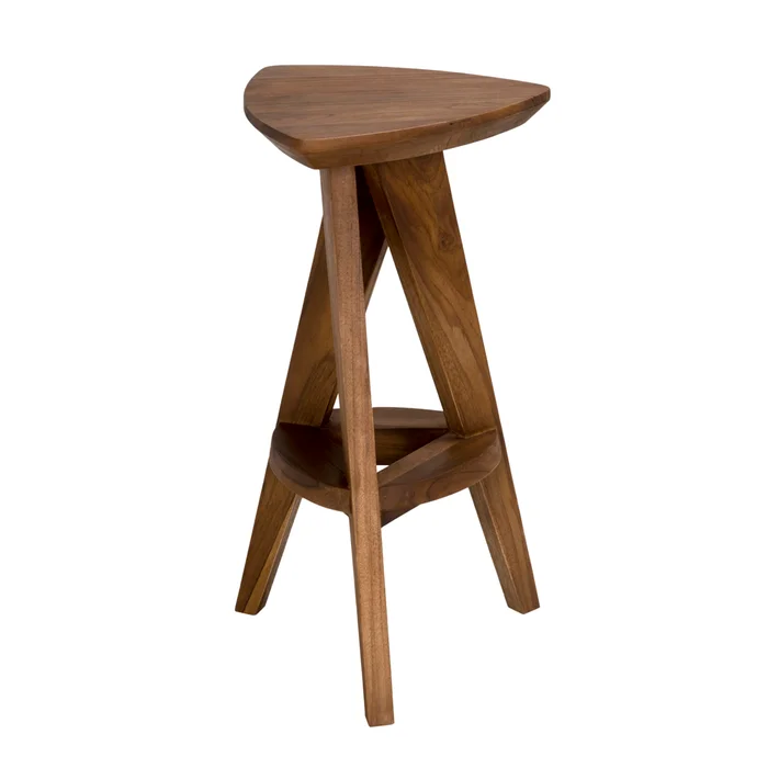 twist counter stool, teak