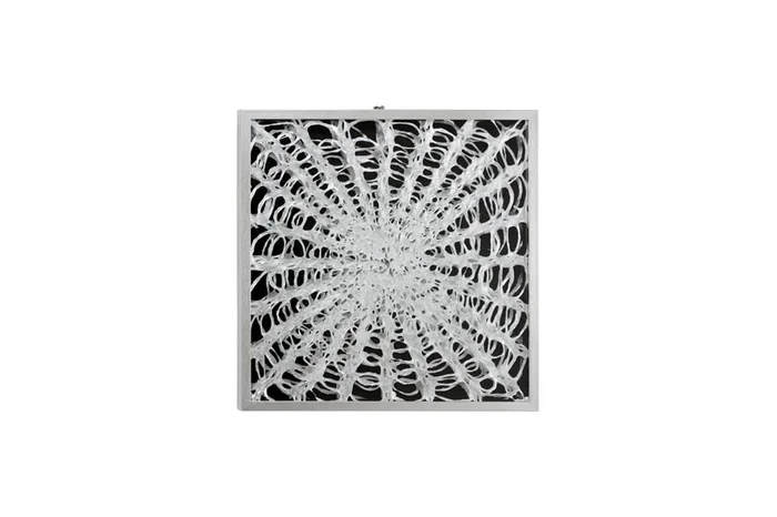 UMA White Acrylic Plastic Abstract Shadow Box, 24″ x 2″ x 24″ | 67390