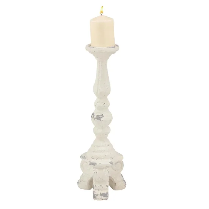 UMA White Fiberglass Vintage Candlestick Holders, 20″ x 7″ x 7″ | 91140 CLOSEOUT