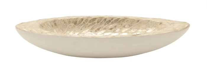 UMA White Mother of Pearl Shell Living Room Decor Tray, 21″ x 8″ x 4″ | 41117