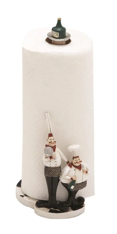 UMA White Polystone Chef Paper Towel Holder, 6″ x 5″ x 13″ | 69498