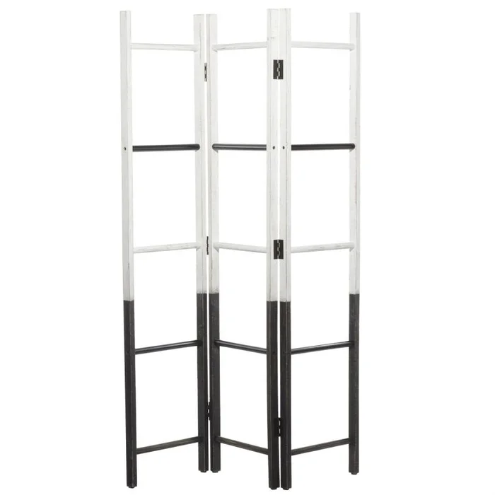 UMA White Wood Farmhouse Room Divider Screen, 50″ x 1″ x 71″ | 39738 CLOSEOUT