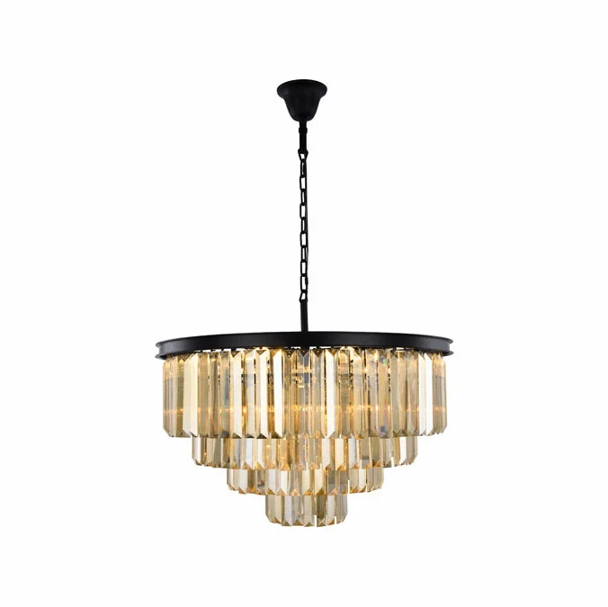 Urban Classic 1231D32MB-GT-RC Sydney Matte Black 32″ Ceiling Light Pendant
