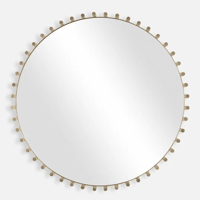 Uttermost 08219 Avelyne Modern Antique Brass Mirror