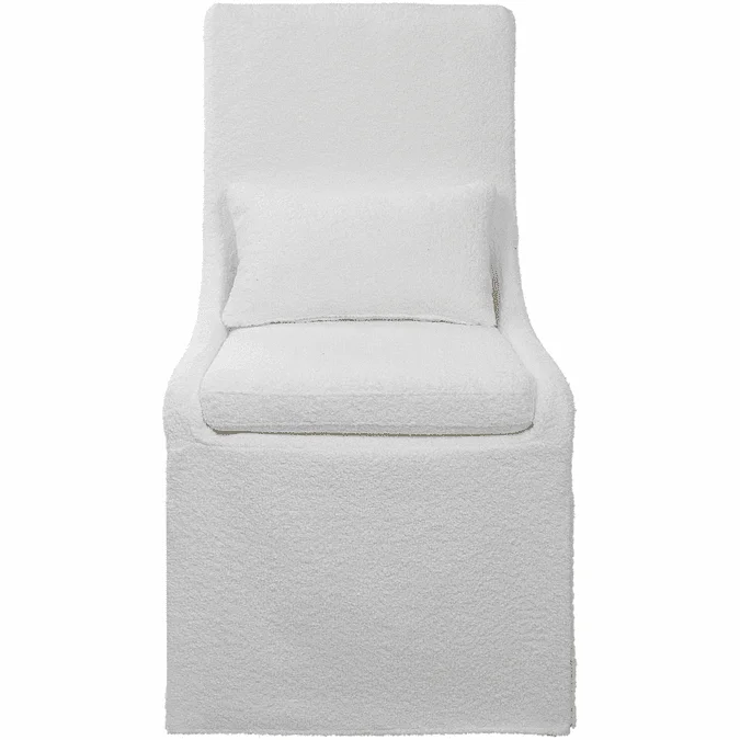 Uttermost 23728 Coley Contemporary White Armless Chair