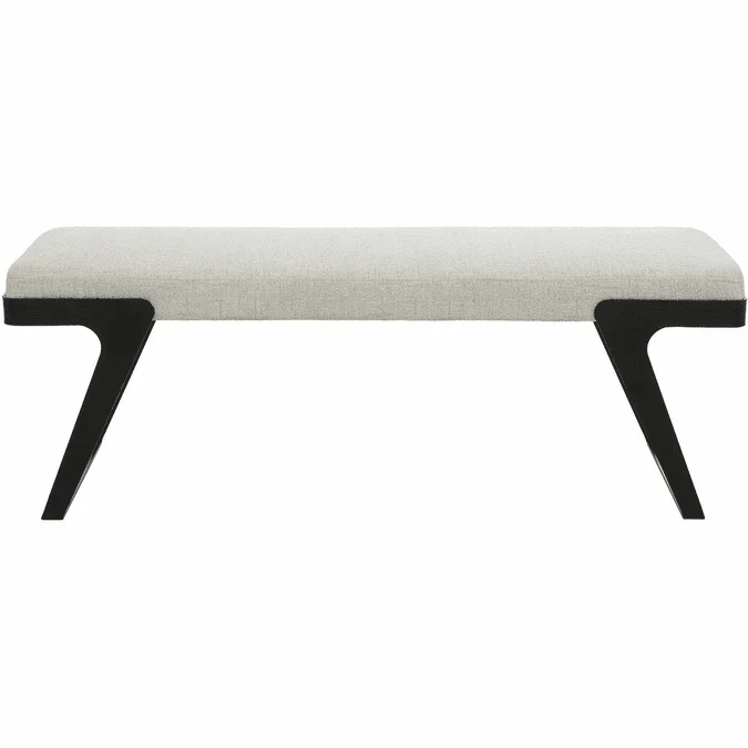 Uttermost 23758 Hover Contemporary Aged Black Curved Iron Modern Bench