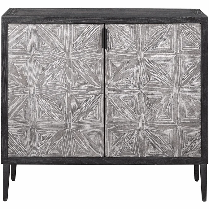 Uttermost 24957 Laurentia Light Gray Oak Cabinet