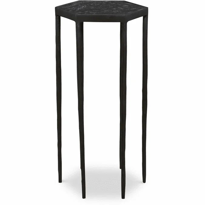 Uttermost 25881 Aviary Contemporary Satin Black Hexagonal Accent Table
