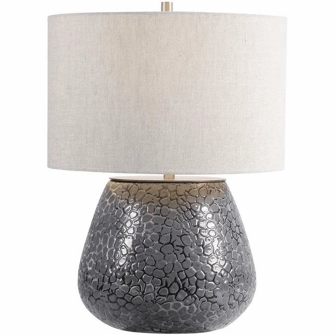 Uttermost 28445-1 Pebbles Charcoal Gray Table Lighting