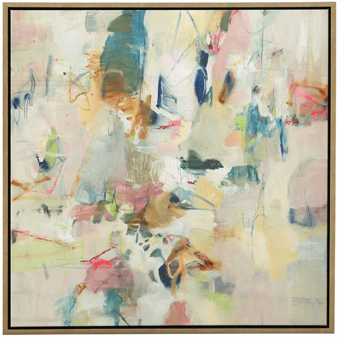 Uttermost 32303 Party Time Contemporary Gold Frame Framed Abstract Art