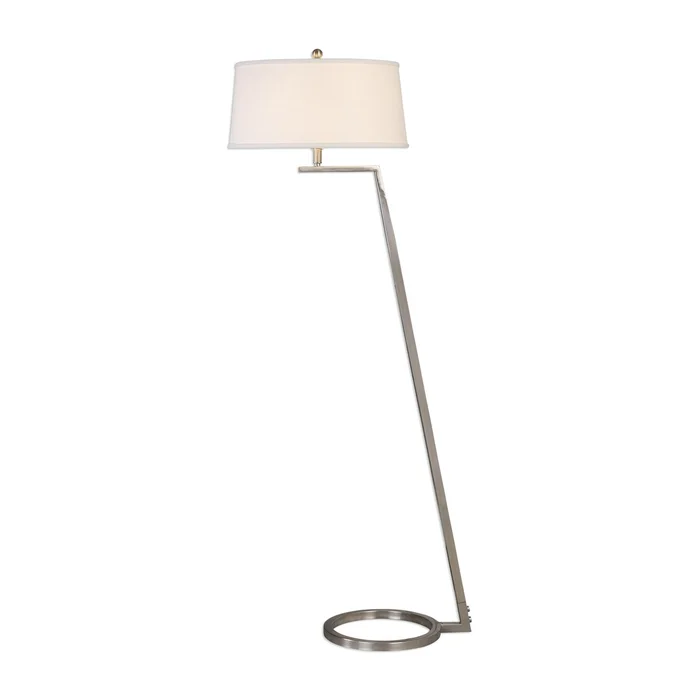Uttermost Ordino Modern Nickel Floor Lamp – 28108