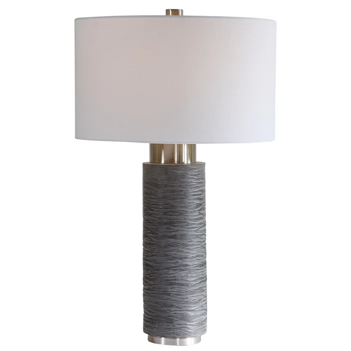Uttermost Strathmore Stone Gray Table Lamp – 26357