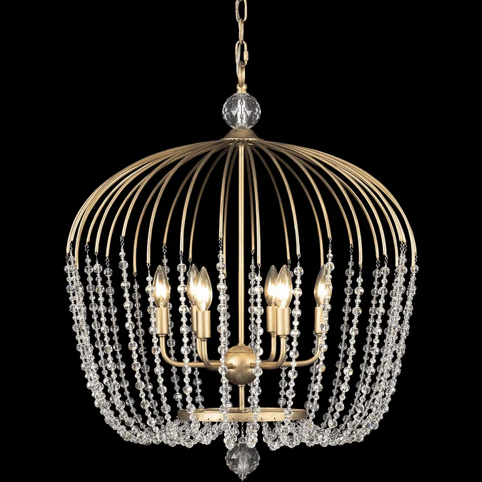 Varaluz 343P06HG Voliere Modern Havana Gold Hanging Pendant Lighting
