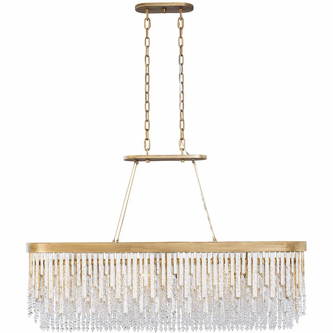 Varaluz 359N06HG Lafayette Crystal Havana Gold Island Lighting
