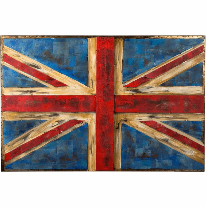 Varaluz 4DWA0104 Retrograde Modern UK Flag Wall Art