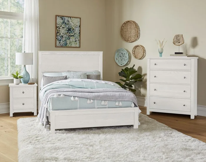 Vaughan Bassett Fundamentals 2pc Youth Panel Bedroom Set in White