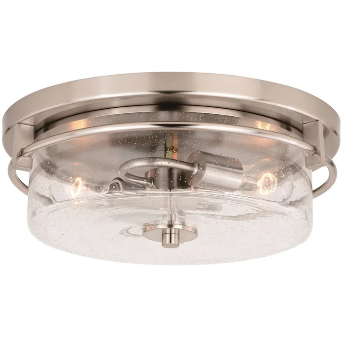 Vaxcel Addison 15″ Flush Mount – Satin Nickel – C0169