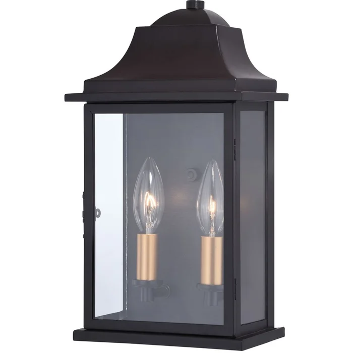 Vaxcel Bristol 2-LT Outdoor Wall Lantern – Oil Burnished Bronze – T0565