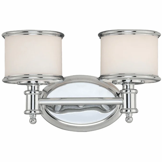 Vaxcel CR-VLU002CH Carlisle Chrome Finish 7.5″ Wide 2-Light Bath Sconce