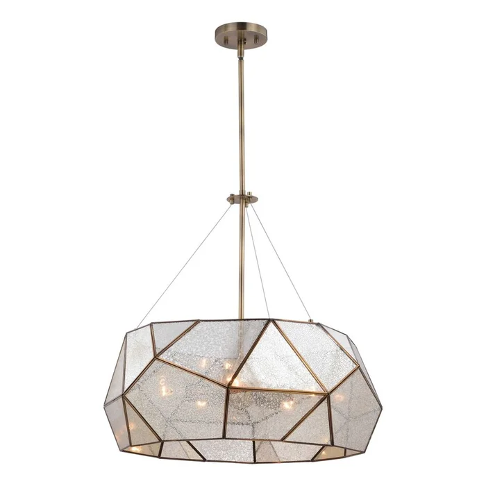Vaxcel Euclid 5L Brass Mid-Century Modern Pendant – Aged Brass – P0318