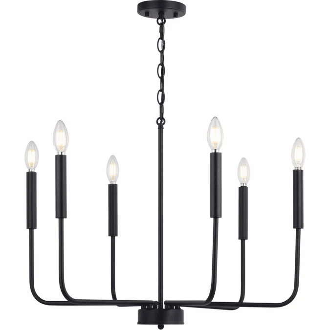 Vaxcel H0297 Belden Contemporary Black Hanging Chandelier