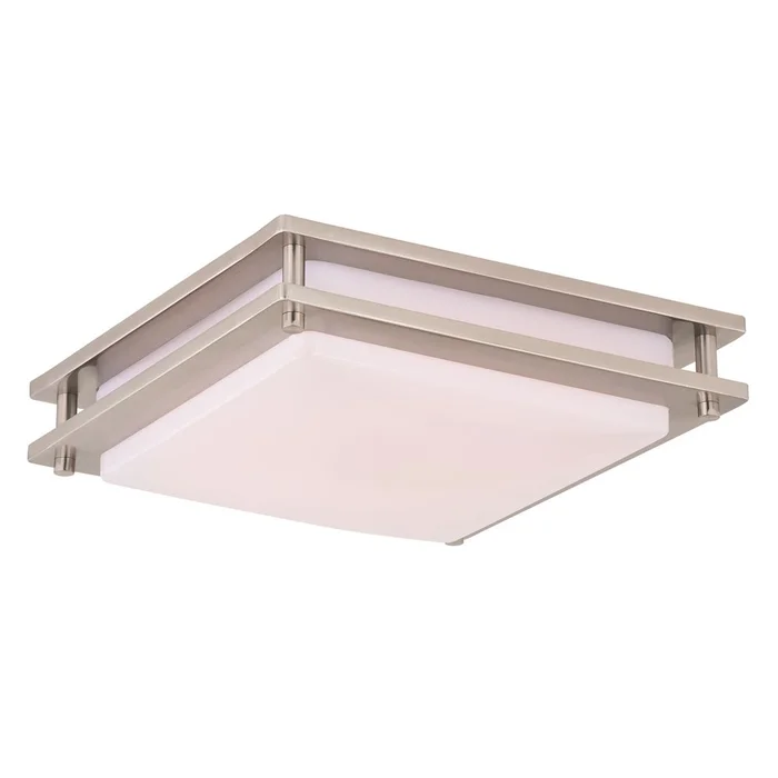 Vaxcel Horizon 12″ LED Flush Mount – Satin Nickel – C0152
