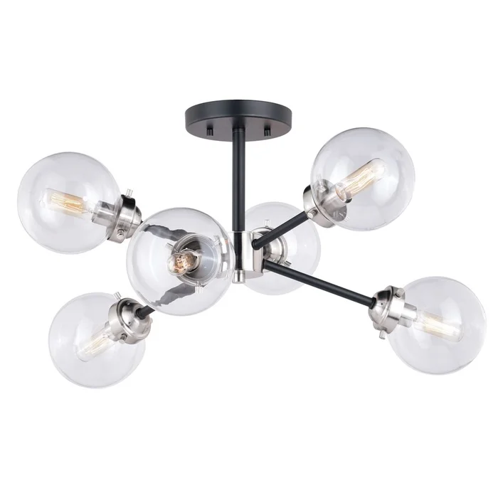 Vaxcel Orbit 25″ Semi-Flush Mount – Satin Nickel and Oil Rubbed Bronze – C0132