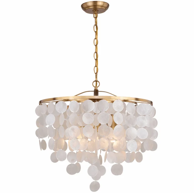 Vaxcel P0394 Elsa Modern Natural Brass Ceiling Light Pendant