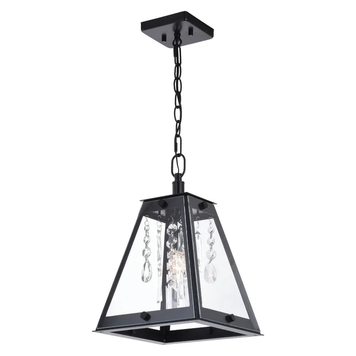 Vaxcel Tremont 1-LT Crystal Bronze Urban Loft Pendant – Oil Rubbed Bronze – P0322