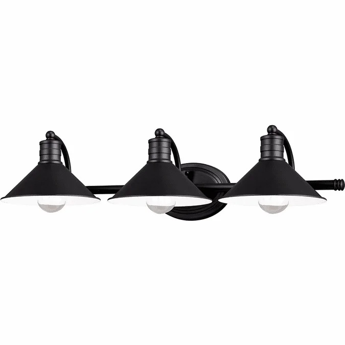 Vaxcel W0285 Akron Modern Oil Rubbed Bronze and Inner Matte White 3-Light Lighting For Bathroom