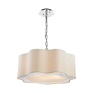 Villoy Four Light Pendant in Polished Nickel (45|1140-019)