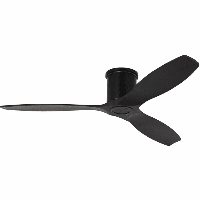 Visual Comfort Fan 3CNHSM52MBKMBK Collins Midnight Black Indoor/Outdoor 52″ Home Ceiling Fan