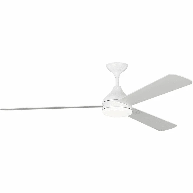 Visual Comfort Fan 3STMSM60RZWD Streaming Smart Matte White LED 60″ Home Ceiling Fan