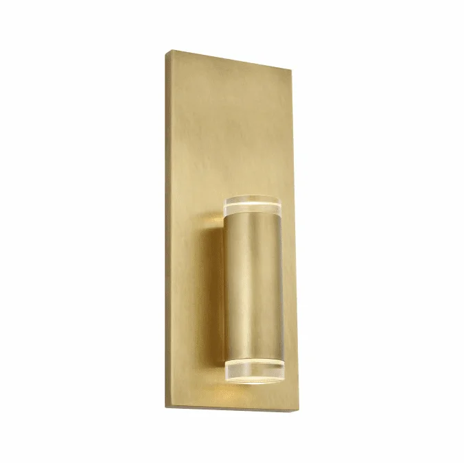 Visual Comfort Modern 700BCDBS1NB-LED930 Dobson II Modern Natural Brass LED Wall Light Fixture