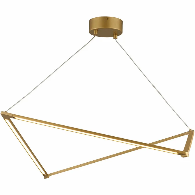 Visual Comfort Modern 700LSBLTG-LED930 Balto Contemporary Satin Gold LED Island Lighting