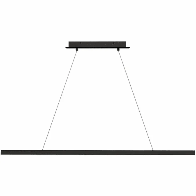 Visual Comfort Modern 700LSDES48B-LED92730 Dessau Contemporary Nightshade Black LED Kitchen Island Lighting