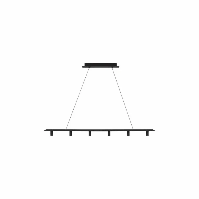 Visual Comfort Modern 700LSPNT50B-LED930 Ponte Modern Nightshade Black LED Island Light Fixture