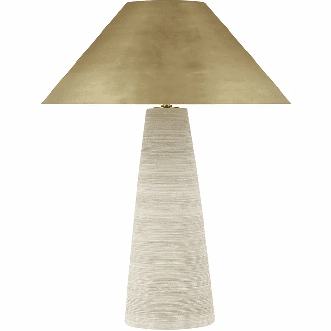 Visual Comfort Modern 700PRTKRMCRNB-LED930 Karam Modern Natural Brass LED Table Lamp Lighting