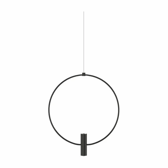 Visual Comfort Modern MINI-LAYLA-13-PENDANT-1 Layla Contemporary Nightshade Black LED 13″ Hanging Light Fixture