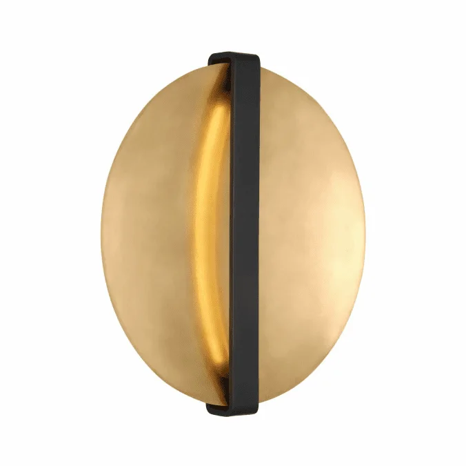 Visual Comfort Modern PBWS35327BZ/NB Cymbal Modern Dark Bronze / Natural Brass LED Wall Sconce Lighting