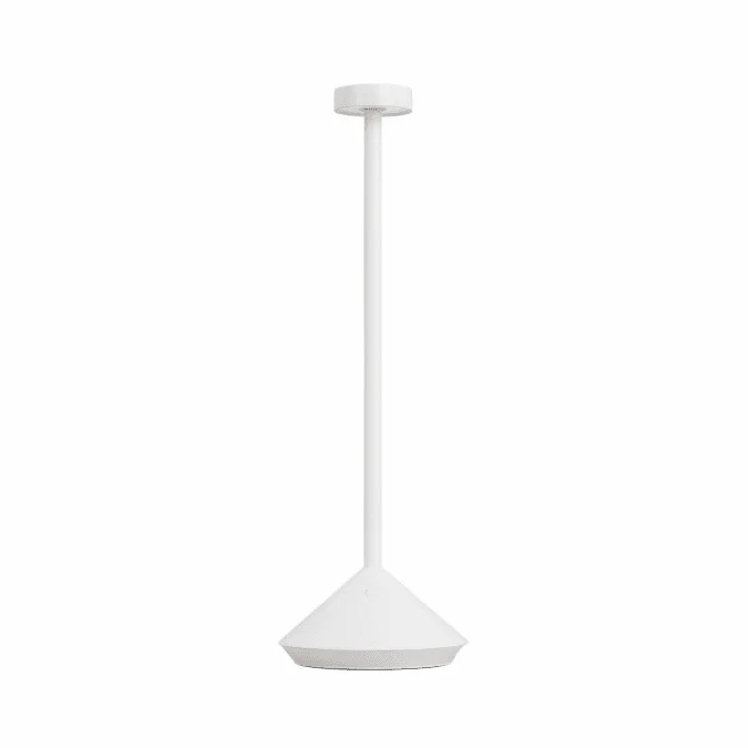 Visual Comfort Modern SLTB27127W Moneta Contemporary Matte White LED Rechargeable Table Lamp