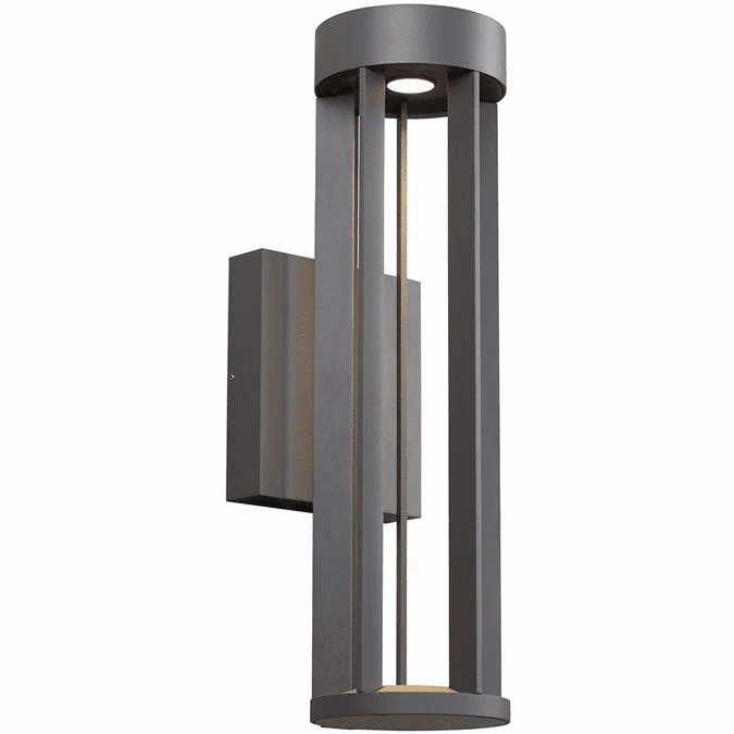Visual Comfort Modern TURBO-WALL-CHARCOAL Turbo Modern Charcoal LED Outdoor Wall Sconce Lighting