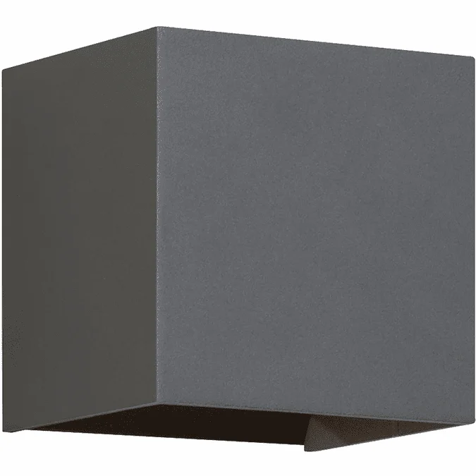 Visual Comfort Modern VEX-OUTDOOR-WALL-CHARCOAL Vex Modern Charcoal LED Exterior Wall Lighting Sconce