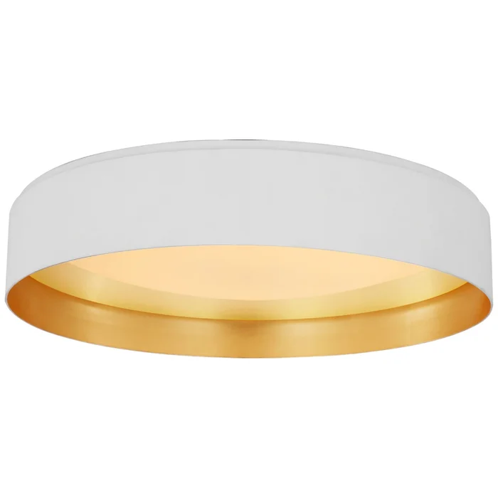 Visual Comfort Shaw Extra Large Flush Mount in White Ceiling Light W24″ x H4.75″