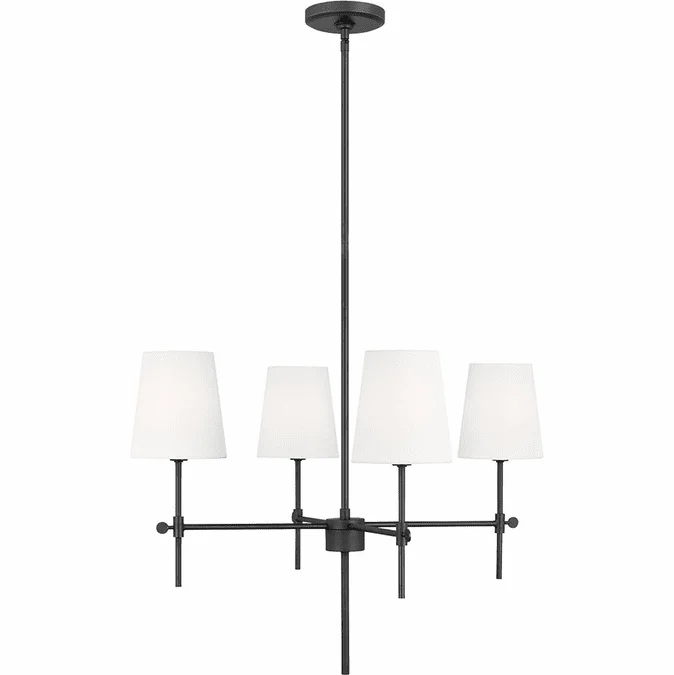 Visual Comfort Studio 3187204-112 Baker Contemporary Midnight Black 26″ Chandelier Light