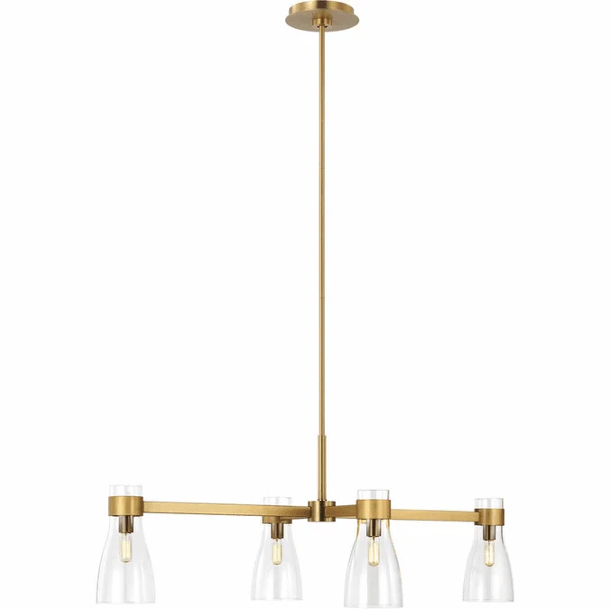 Visual Comfort Studio AEC1014BBS Moritz Contemporary Burnished Brass Lighting Chandelier